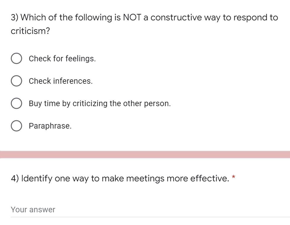 3) Which of the following is NOT a constructive