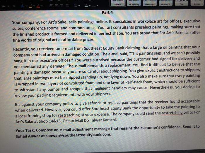 Normal Napating Haine 1 Part 4 Your company, For