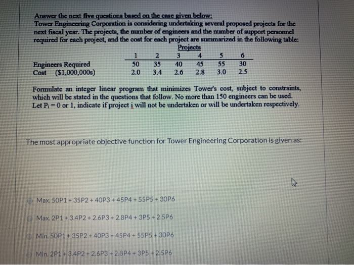 Answer the next five questions based on the case