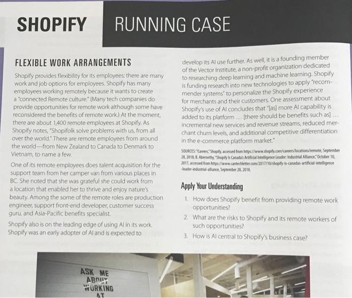 SHOPIFY RUNNING CASE FLEXIBLE WORK ARRANGEMENTS