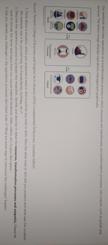 Our textbook describes operations as a