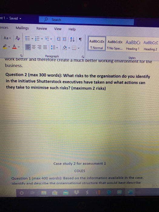 i need help with question 2 max 300 words and max