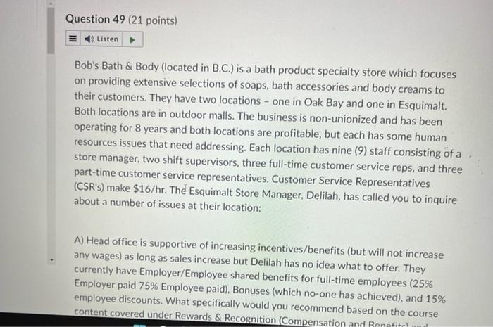 Please ensure you read the case carefully and