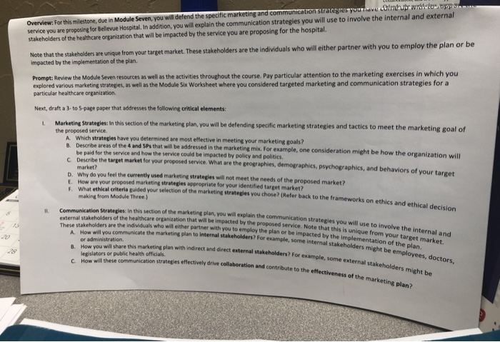 Overview. For this milestone, due in Module