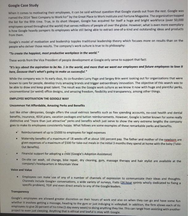 put references in harvard Google Case Study When