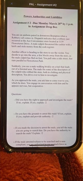 please reply me fast PAL - Assignment #2 Powers