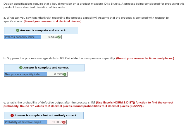 Design specifications require that a key