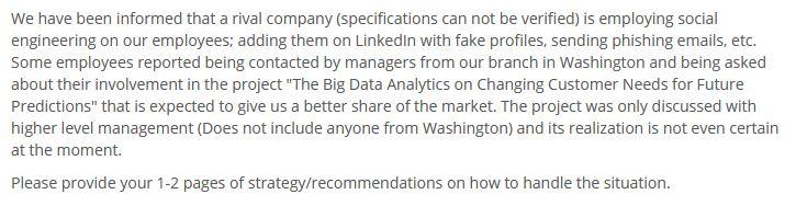 We have been informed that a rival company