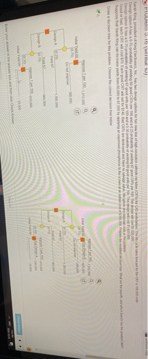 what is the expected payoff from design A and B?