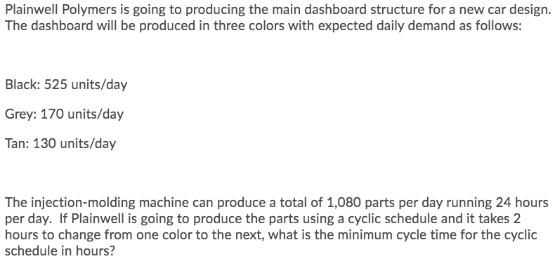 If you could show work in excel if possible that