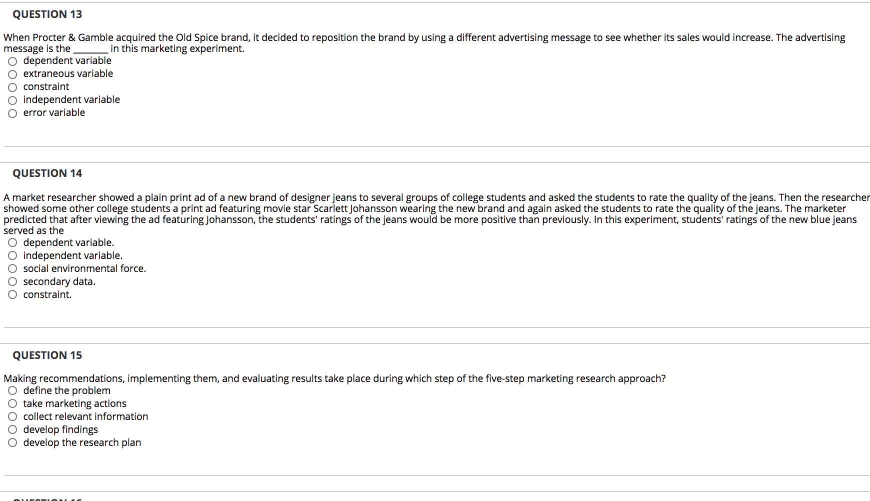 QUESTION 13 When Procter & Gamble acquired the