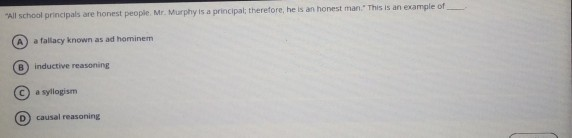 All school principals are honest people. Mr.