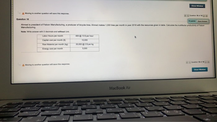 Moving to other ton will Question 18 Ahmed is