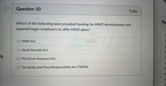 Which of the following laws provided funding for