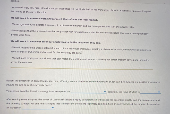 4. Diversity paradigms Companies that implement