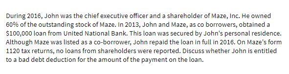 During 2016, John was the chief executive officer