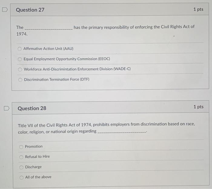 Question 27 1 pts has the primary responsibility