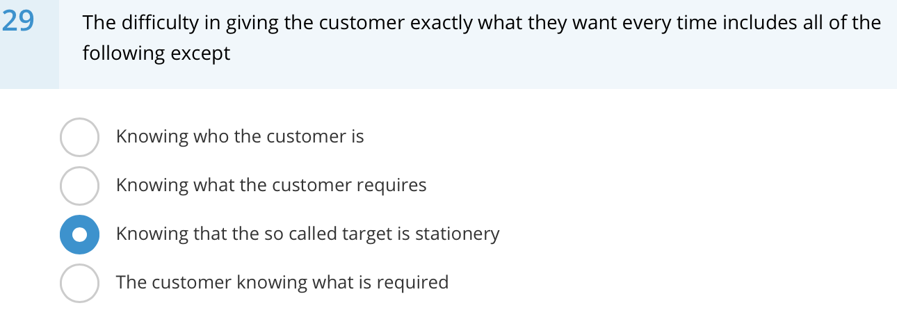 30 The factor that differentiates six sigma from
