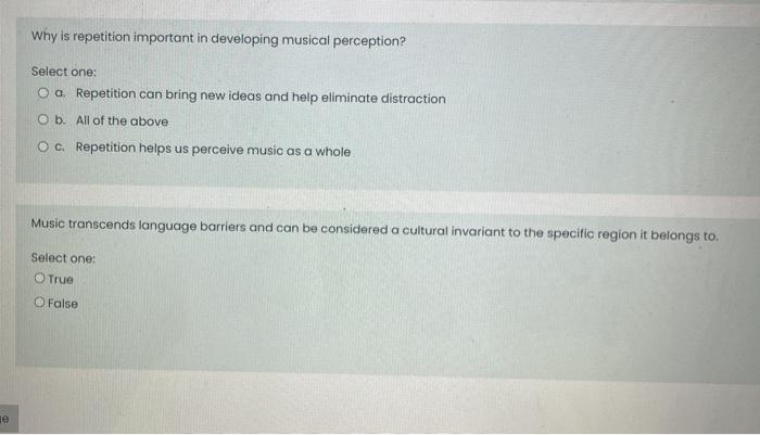 music appereciation can anyone help? Two ways we