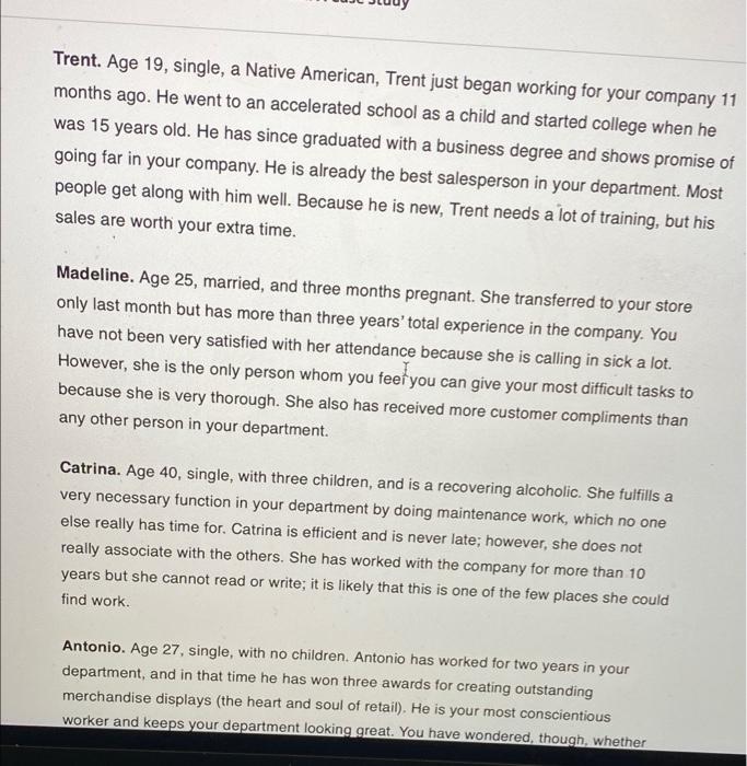 which criteria did your group use to help develop