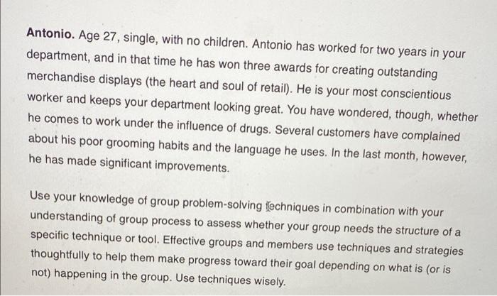 which criteria did your group use to help develop