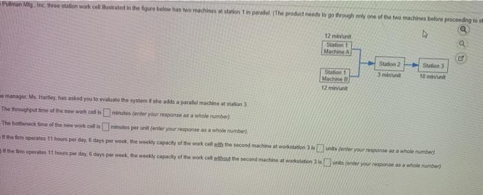 Pullman Mfg.Inc. three station work call stated