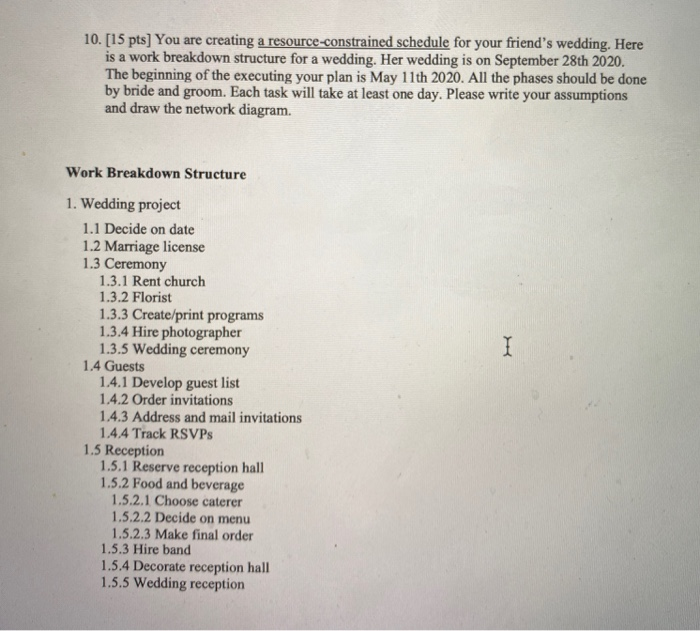 10.[15 pts] You are creating a