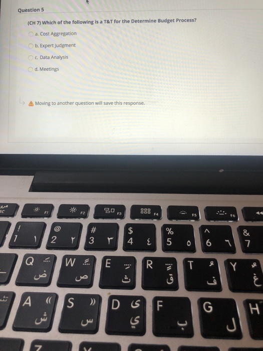 Question 5 (CH 7) Which of the following is a T&T