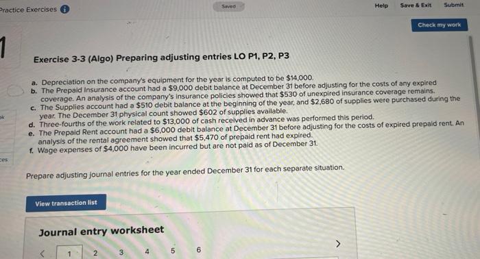 Practice Exercises Saved Help Save & Exit Submit