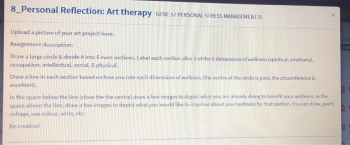 8_Personal Reflection: Art therapy GENE 57
