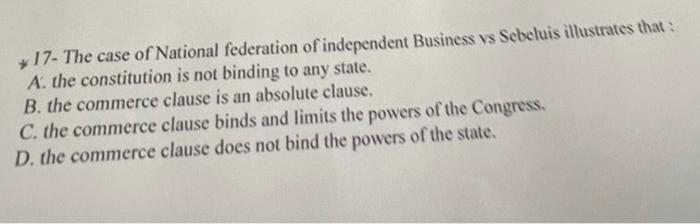 7 17- The case of National federation of