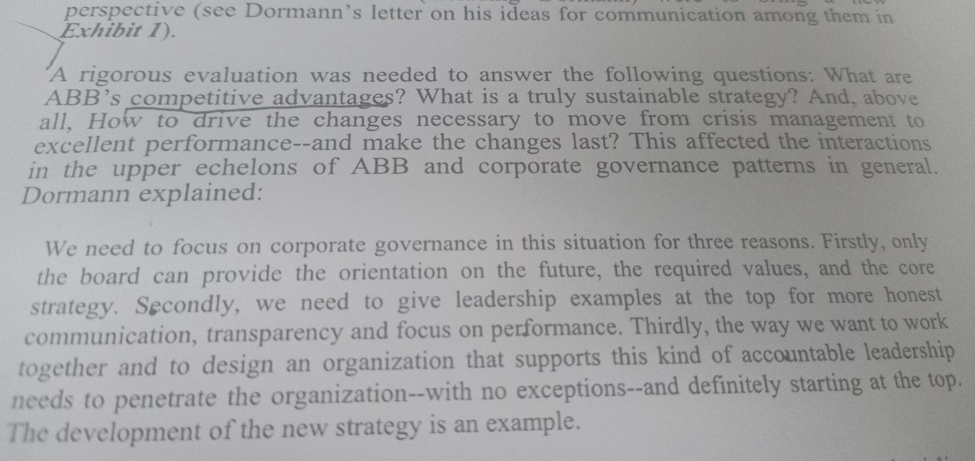 perspective (see Dormann's letter on his ideas