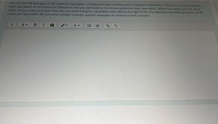 this question is from HRMT You are the HR Manager