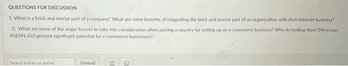 need help asap asap asap QUESTIONS FOR DISCUSSION