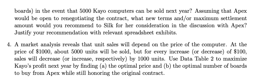 Please answer questions 1-4. Kayo Computer