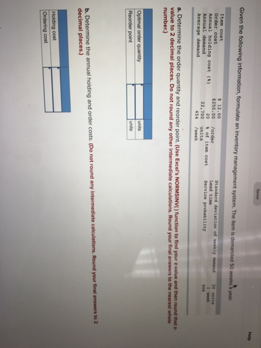 Saved Help Given the following information,