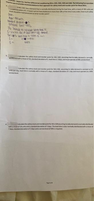 it says given: mean 450 units standard