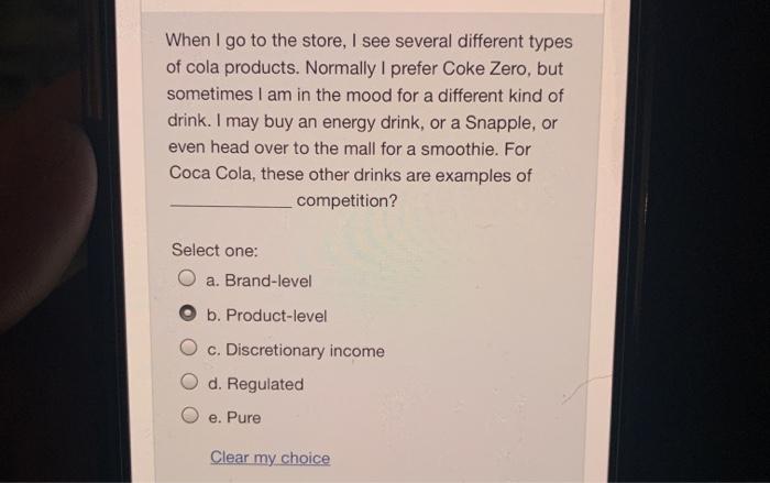 When I go to the store, I see several different