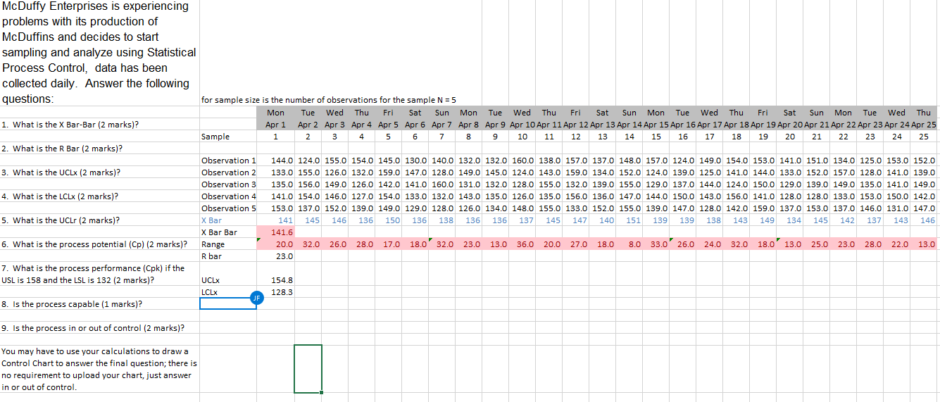 PLEASE JUST ANSWER QUESTION 6,7,8,9 McDuffy