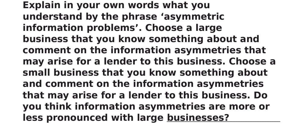 Explain in your own words what you understand by