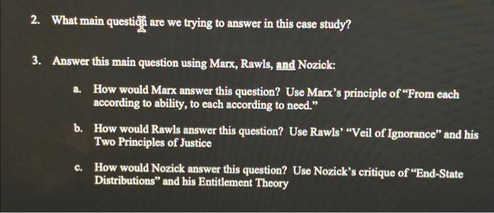 Please Label Answers with #'s thank you! Case