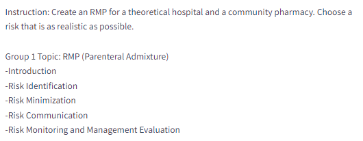 Instruction: Create an RMP for a theoretical