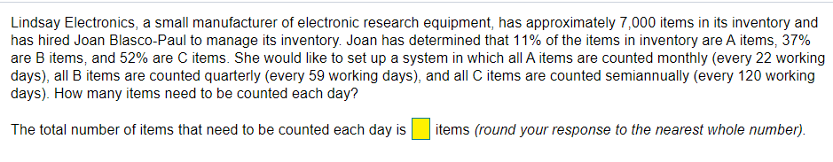 Lindsay Electronics, a small manufacturer of