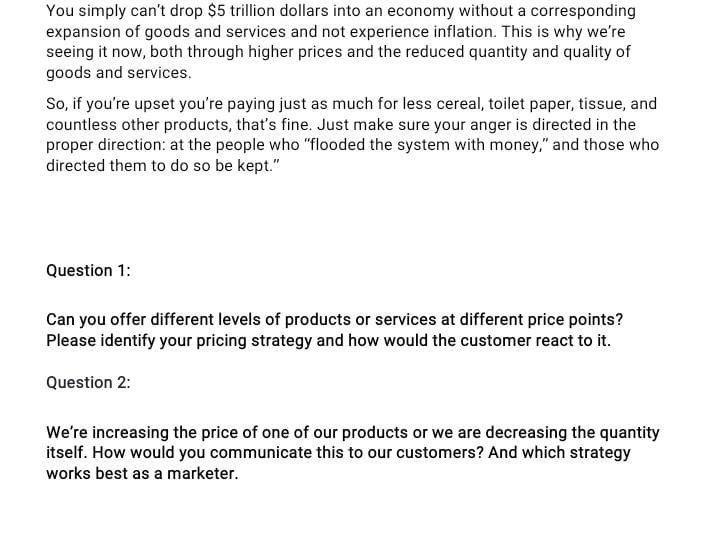 The rise in consumer prices has rightly received