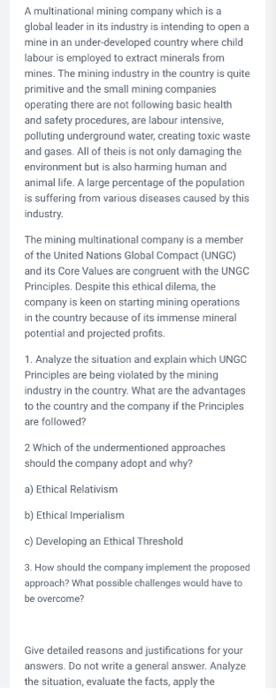 SUBJECT: Ethical Leadership and Critical Decision