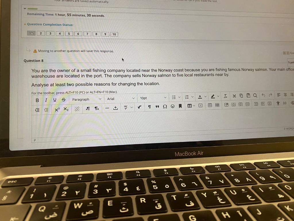 A Moving to another question will save this