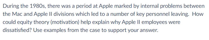 During the 1980s, there was a period at Apple