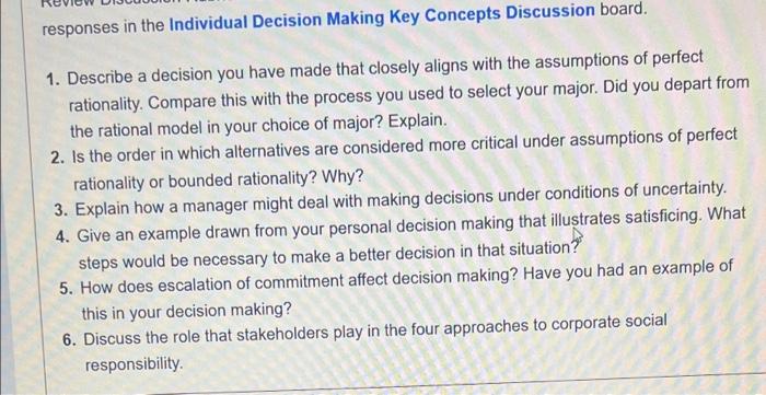 answer these three questions briefly responses in