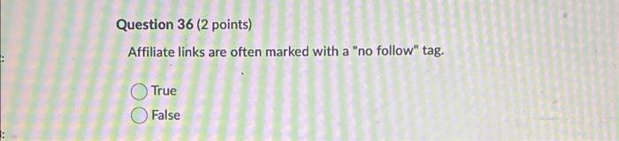 Question 37 (2 points) Online reputation