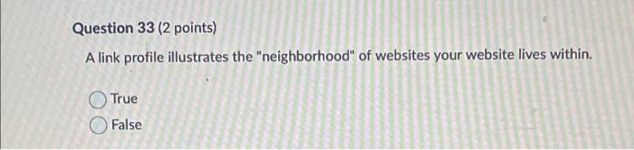 Question 37 (2 points) Online reputation